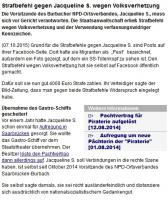 Meldung über die Strafanträge gegen Jacky Süßdorf von SR-Online