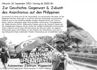 26. September 2012: Anarchismus auf den Philippinen