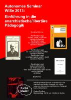 Flyer: Einführung in die libertäre/anarchistische Pädagogik