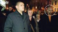 Jeff Fitzek mit anderen Nazis am 16.10.2013 in Gohlis (Spiegel TV)