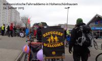 Antirassistische Fahrraddemo in Hohenschönhausen am 24.01.15