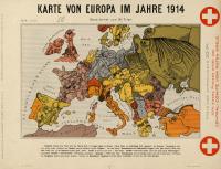 Karte von Europa im Jahre 1914