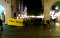  Transpiaktion gegen die Einheitsfeierlichkeiten am 3.Oktober in München