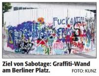 Falken Graffiti Wand auf Berliner Platz in LU