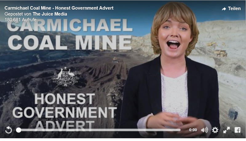 Honest government advert