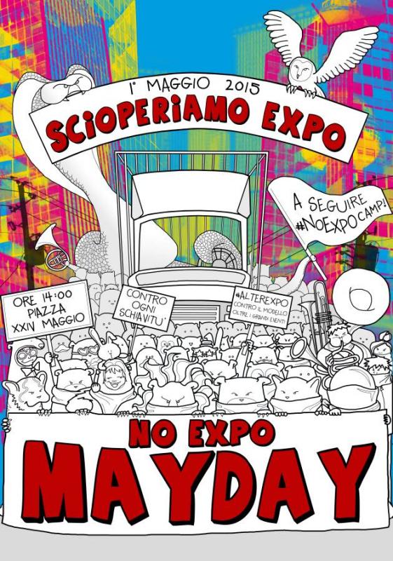 Werbung für den Mayday 2015 in Milano