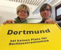 Jutta Reiter und Friedrich Stiller vom Arbeitskreis gegen Rechtsextremismus geben sich entschlossen.