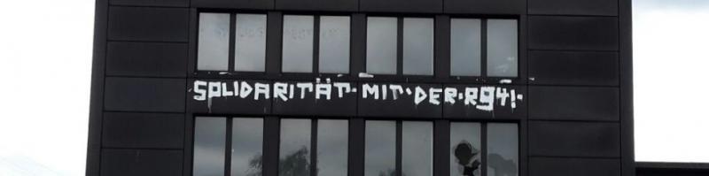 Wattenscheid: Graffitti in Solidarity with Rigaer 94.