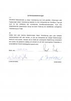 Unterschriften Untermietvertrag zwischen Landesverband und Bundespartei