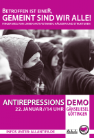 22. Januar 2011: Plakat für die Demo "Gemeint sind wir alle" in Göttingen