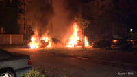 Flinkster Autos brennen in Berlin-Kreuzberg