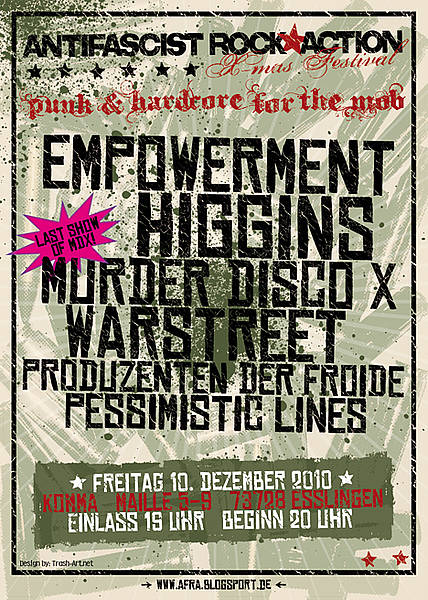 Antifascist Rock Action X-Mas Festival-Flyer