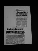 Polizeirazzia gegen die NO, Pressausschnitte NO, 14.12.1992 (Azzoncao-Archiv)