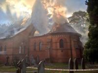 200-year-old British church burns