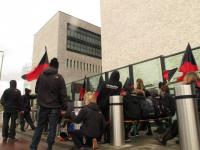 Protest vor dem neuen Hauptquartier von Europol in Den Haag