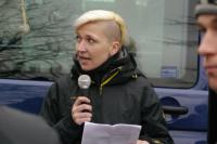 Maria Fank als Rednerin in Berlin-Neukölln, 24. November 2012