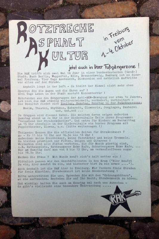 RAK-Treffen vom 1. bis 4. Oktober 1987 in Freiburg