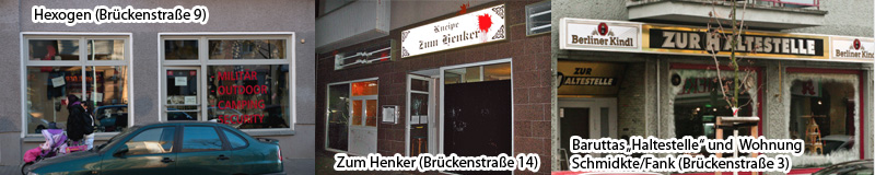 Zum Henker, Hexogen und Brückenstraße 3 (Haltestelle und Schmidkte / Fank)