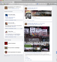 Ihre Teilnahme am Frankfurter Neonaziaufmarsch teilt die Gruppe "Ein Licht für Deutschland gegen Überfremdung" um Maik Eminger auf facebook mit. (Foto: screenshot facebook)