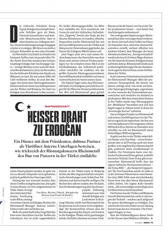 Stern - Waffengeschäft: Heißer Draht zu Erdoğan - Seite 2/4