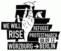 Refugee Protestmarsch von Würzburg nach Berlin