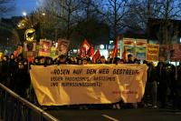 Köln:  "Rosen auf den Weg gestreut" Demo
