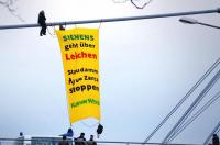 Kletteraktion gegen Siemens am 01.02.2017