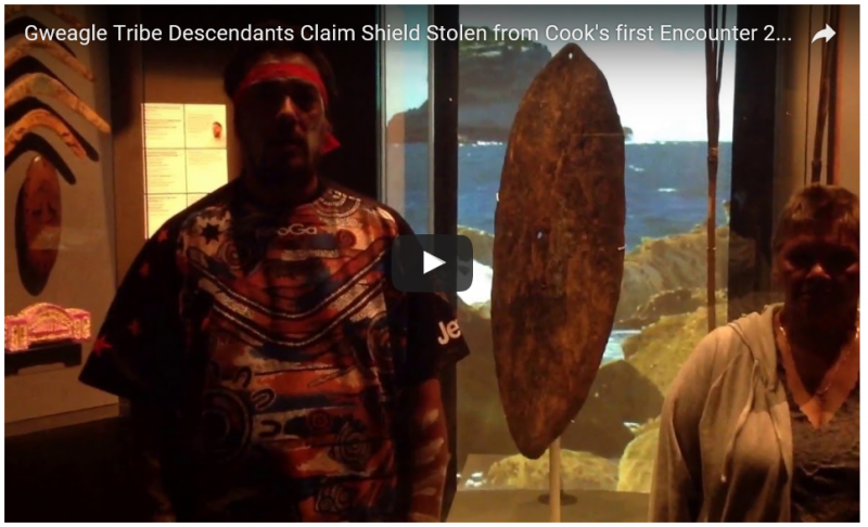 Watch the Video. Rodney Kelly has vowed he will continue to fight in 2017 for the return of his grandfather’s shield and the other important cultural artefacts locked away in London’s British Museum.