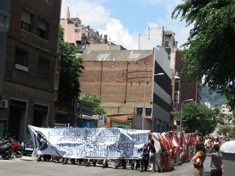 Demonstration in Gracia/Barcelona