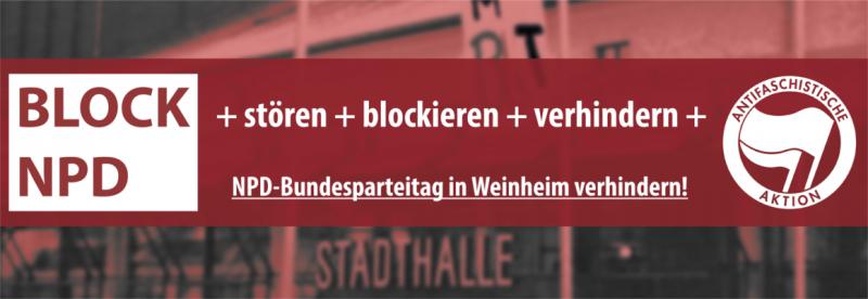 Block NPD am 21. & 22.11.2015 in Weinheim
