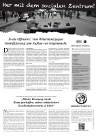 Wandzeitung: „Her mit dem sozialen Zentrum!" 