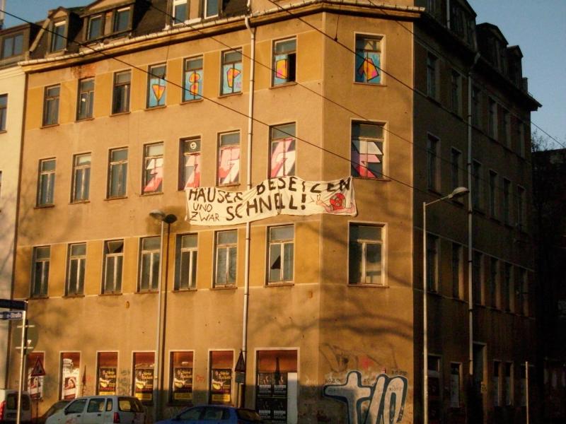 Besetztes Haus in der Rosa-Luxemburg-Straße in Leipzig (2)