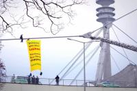Kletteraktion gegen Siemens am 01.02.2017