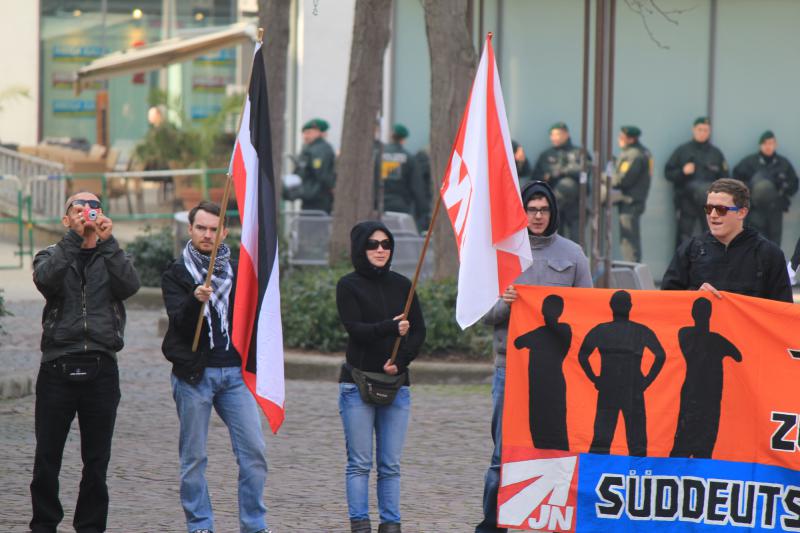 8. März 2014, Nazikundgebung auf dem Berliner Platz in Heilbronn