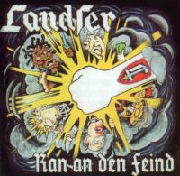 Cover­ge­stal­tung der Landser CD „Ran an den Feind“: Gewalt­aufruf gegen Schwarze, Juden, Asiaten, Trans­se­xu­elle und Punks, 2000